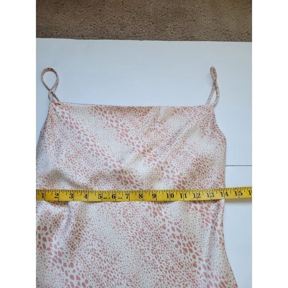 Audrey 3+1 Pink Patterned Adjustable Slip Dress Size S Y2k 90's Party Clubwear - Picture 8 of 10